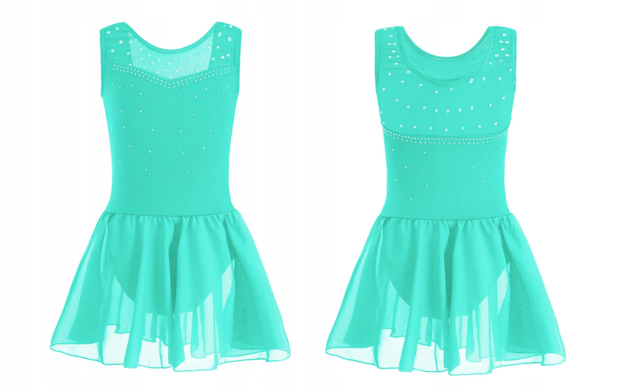 Mátové Baletní Body S Tylovou Sukní A Flitry Velikost 120