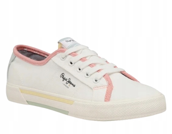 Pepe Jeans Brady Bandan Dámské Boty Bílé Nízké Tenisky 38 Awf