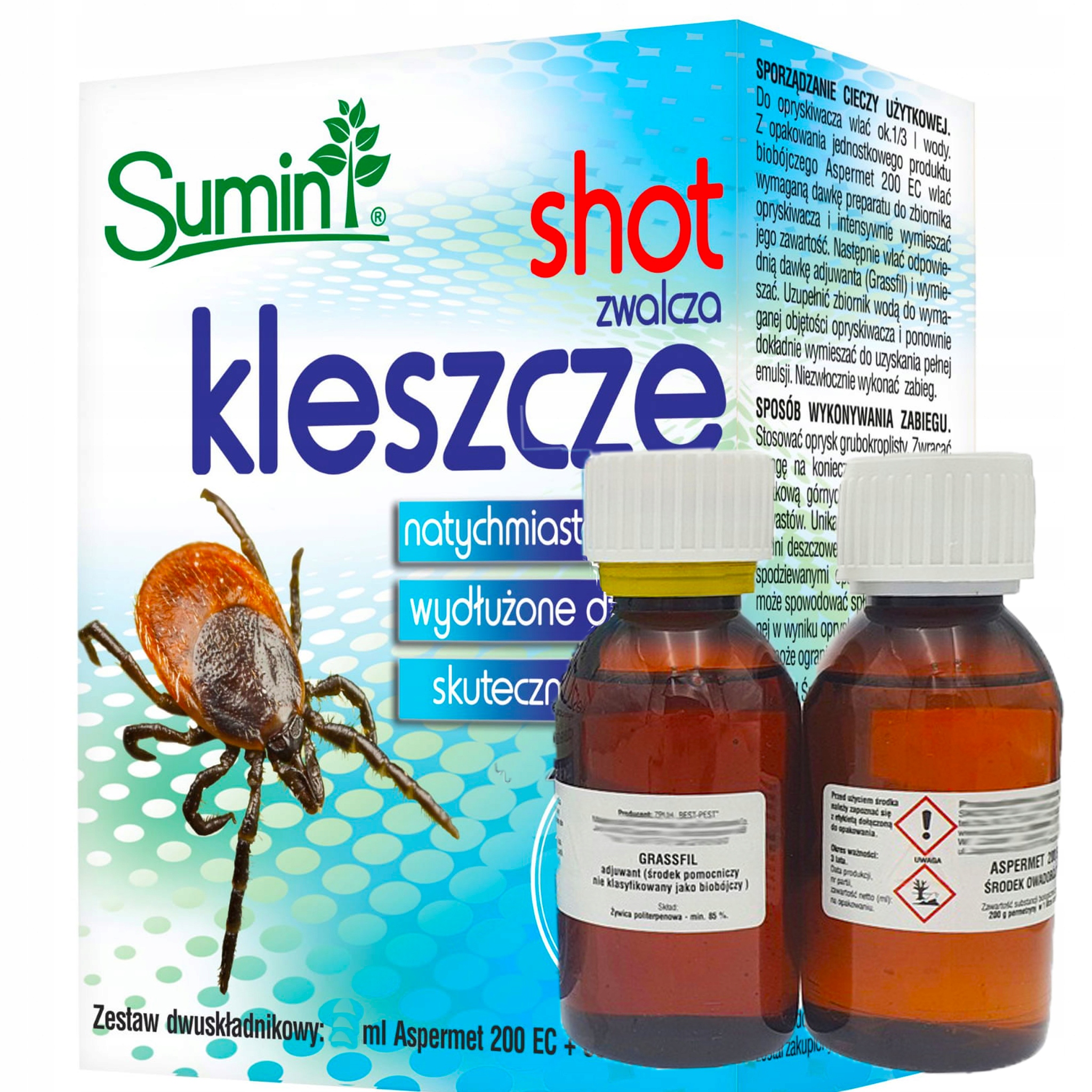

Sumin Shot Oprysk Na Kleszcze Komary 2W1 2x100ML