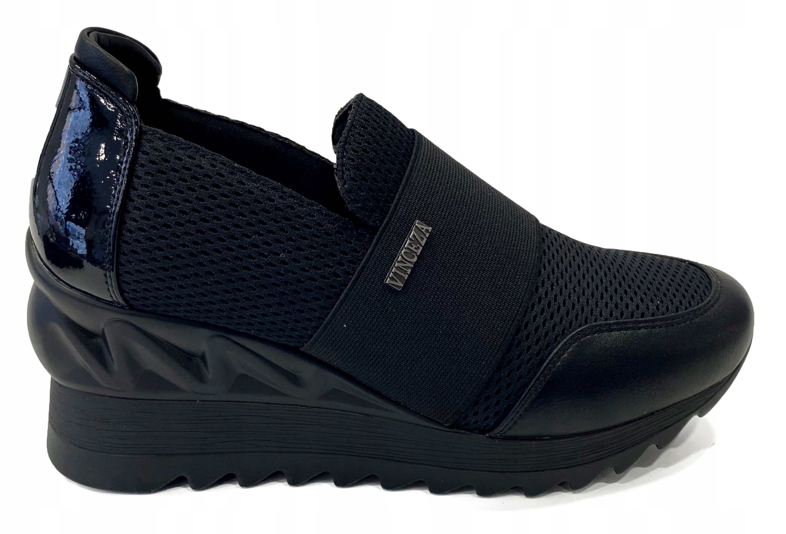 

Vinceza czarne wsuwane buty sneakersy koturna R 37