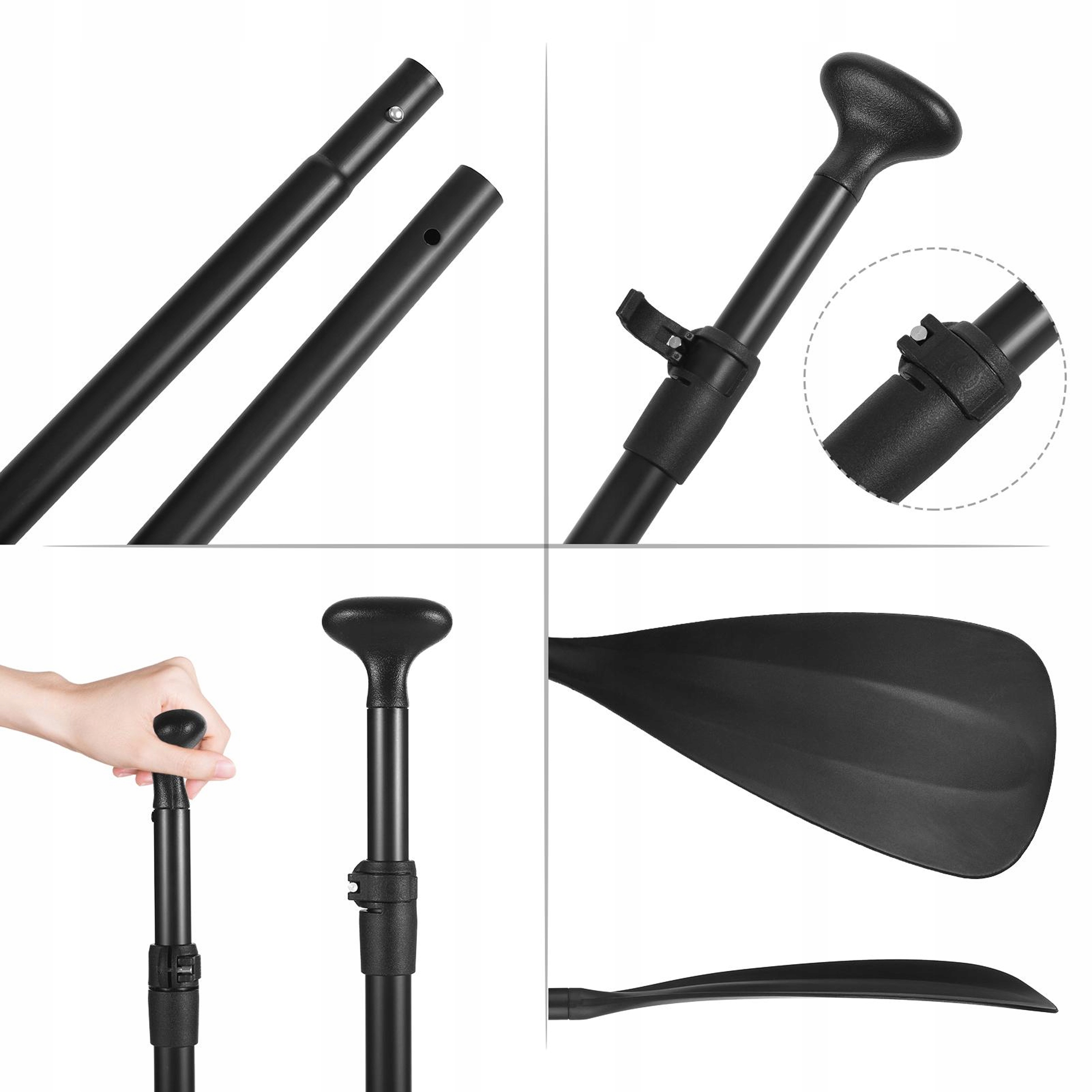 WIOSŁO KAJAKOWE DO DESKI SUP 2w1 SKŁADANE REGULOWANE 3-CZĘŚCIOWE 210CM PRO Model wiosło regulowane