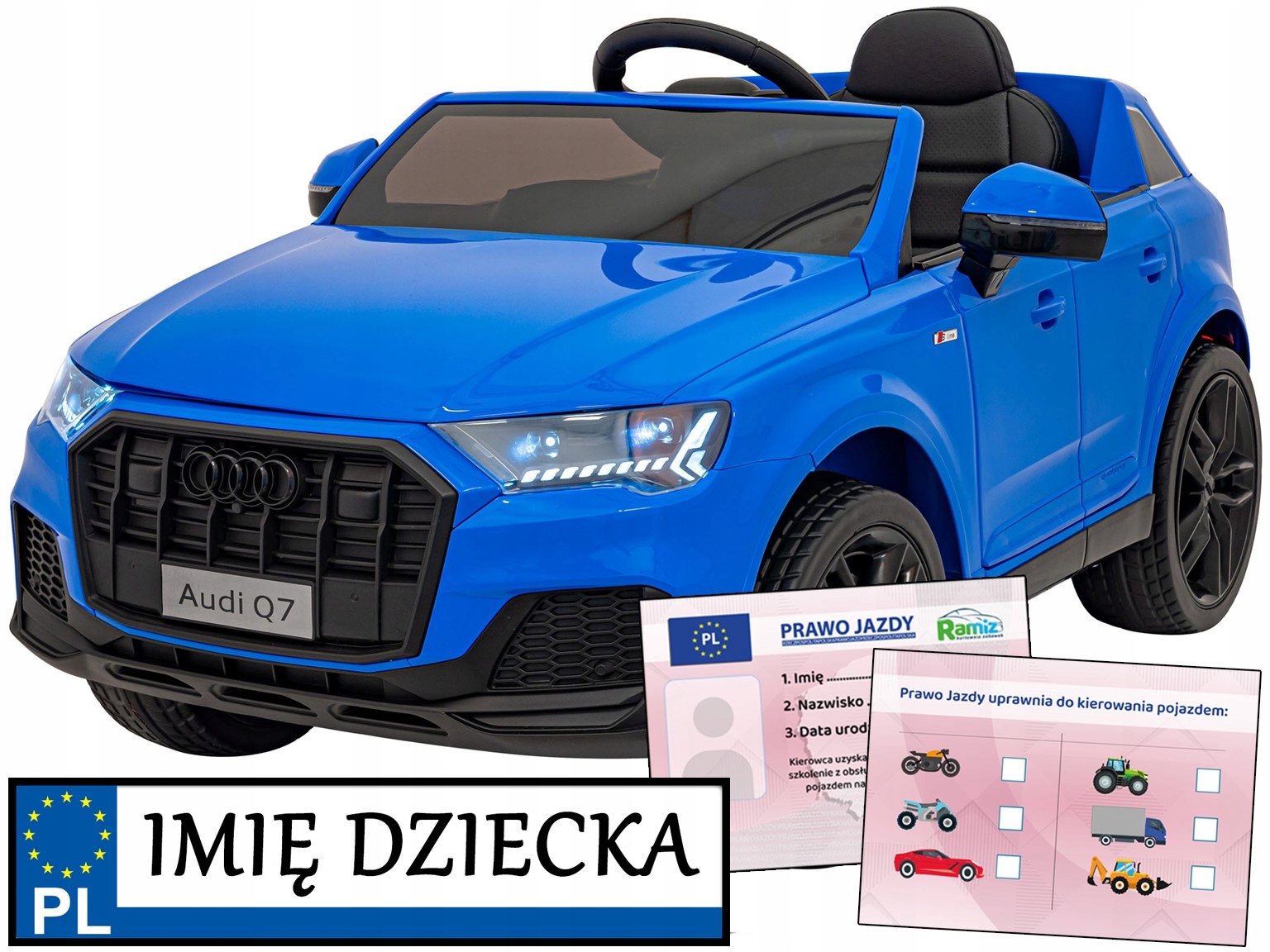Audi Q7 wersja New Lift Pojazd Elektryczny Dla Dzieci pilot pasy koła Eva