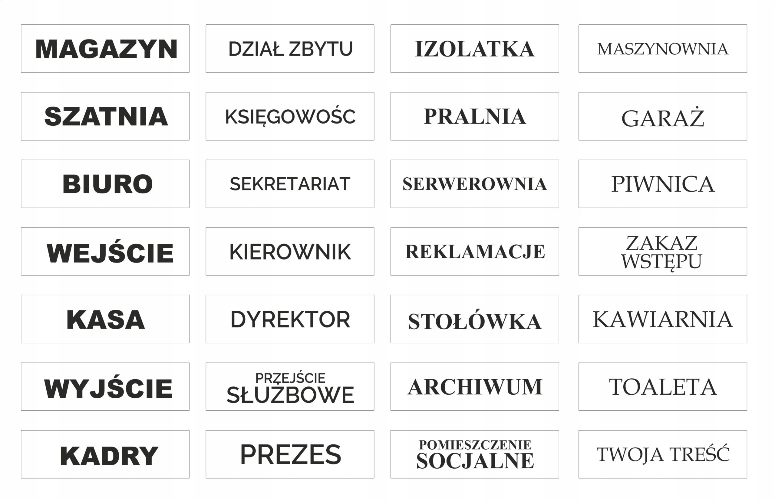 Tabliczka DYREKTOR, na drzwi, DOWOLNE NAPISY, 6cm x 18cm Marka inny