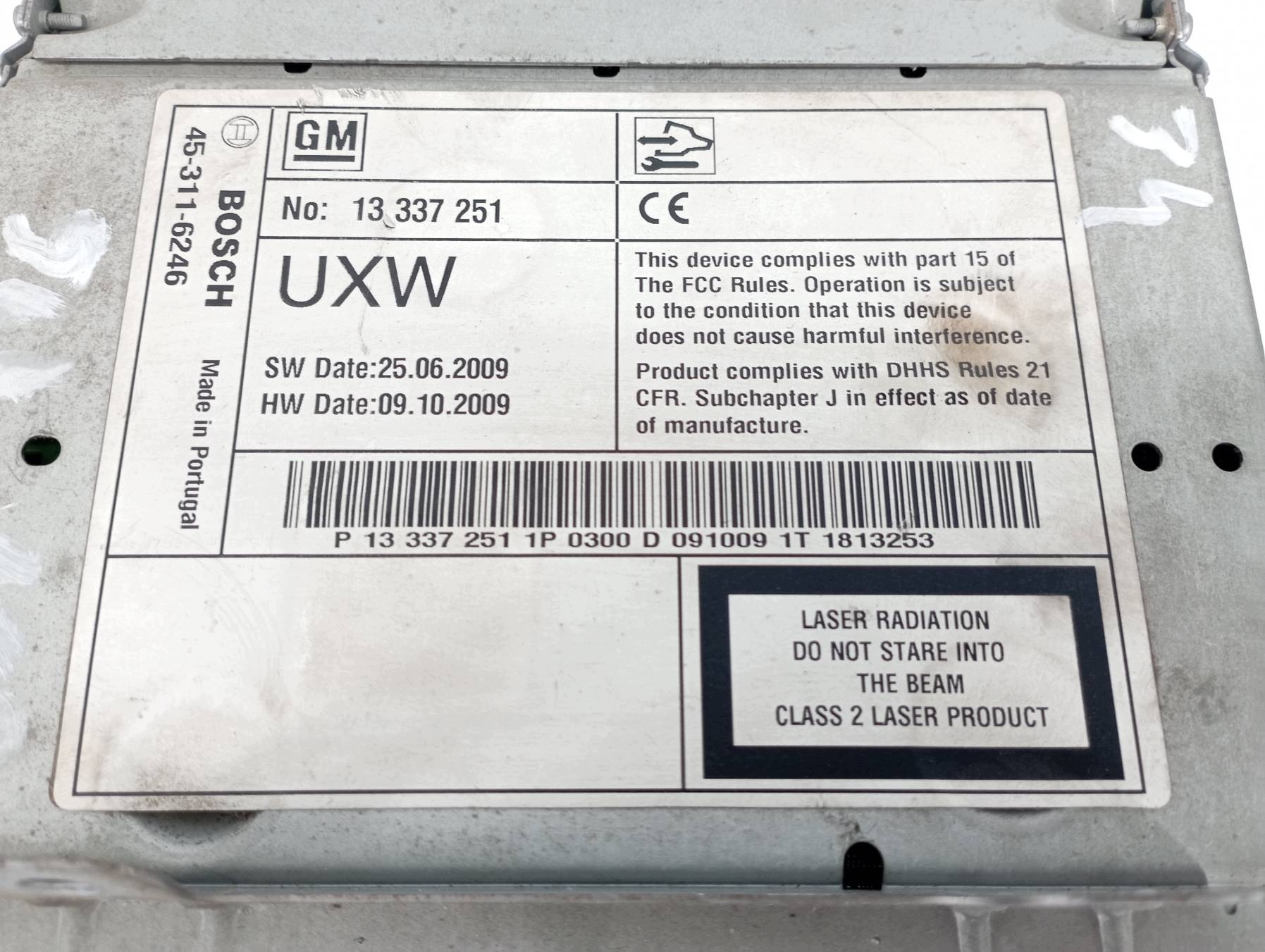 RADIO 13337251 Opel Insignia e (2008-2017 ) A
