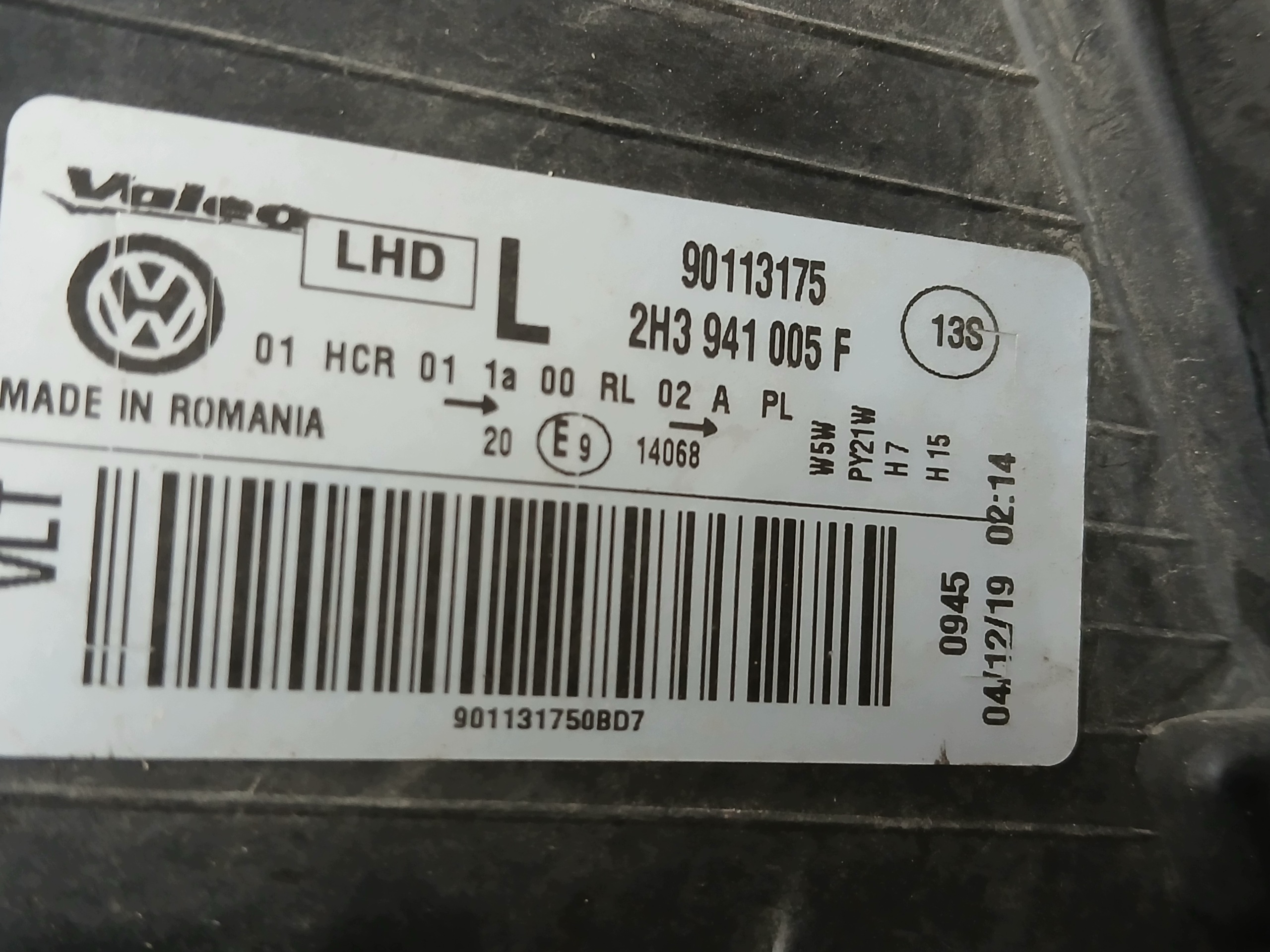 light front left VW AMAROK 2H3 2H3941005F