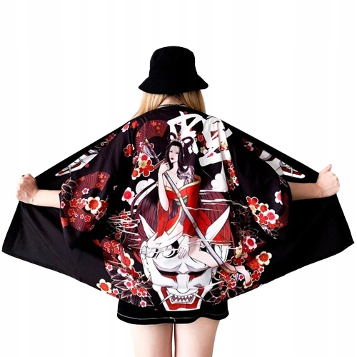 

Kimono Damskie Letnie Szlafrok Japońskie Lato Wzór