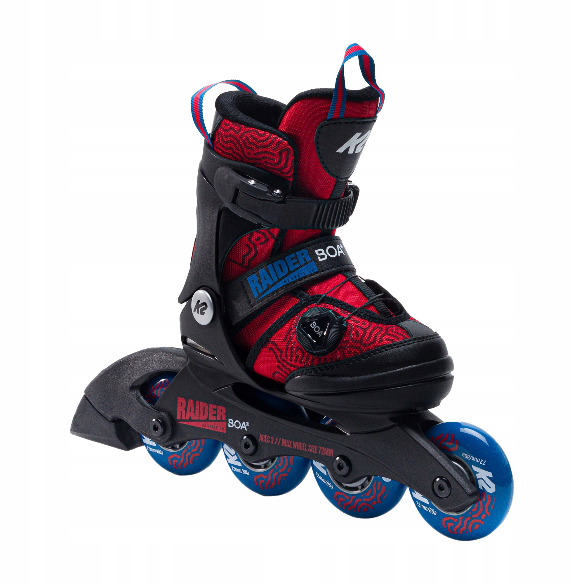 Rolki dziecięce K2 Raider Boa red/black/blue 35-40 (L)
