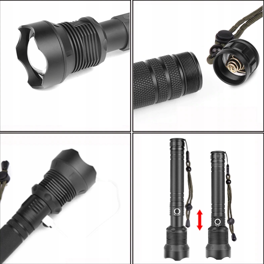 LATARKA TAKTYCZNA MOCNA LED P90 ZOOM USB X-BALL G Model LATARKA LED P90 XBALL