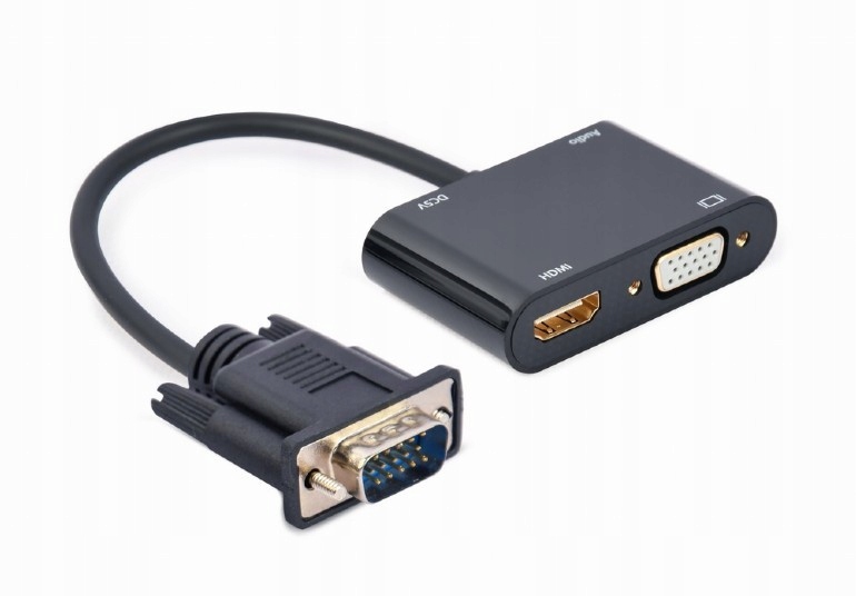 Gembird adapter z VGA na HDMI + VGA 15 cm