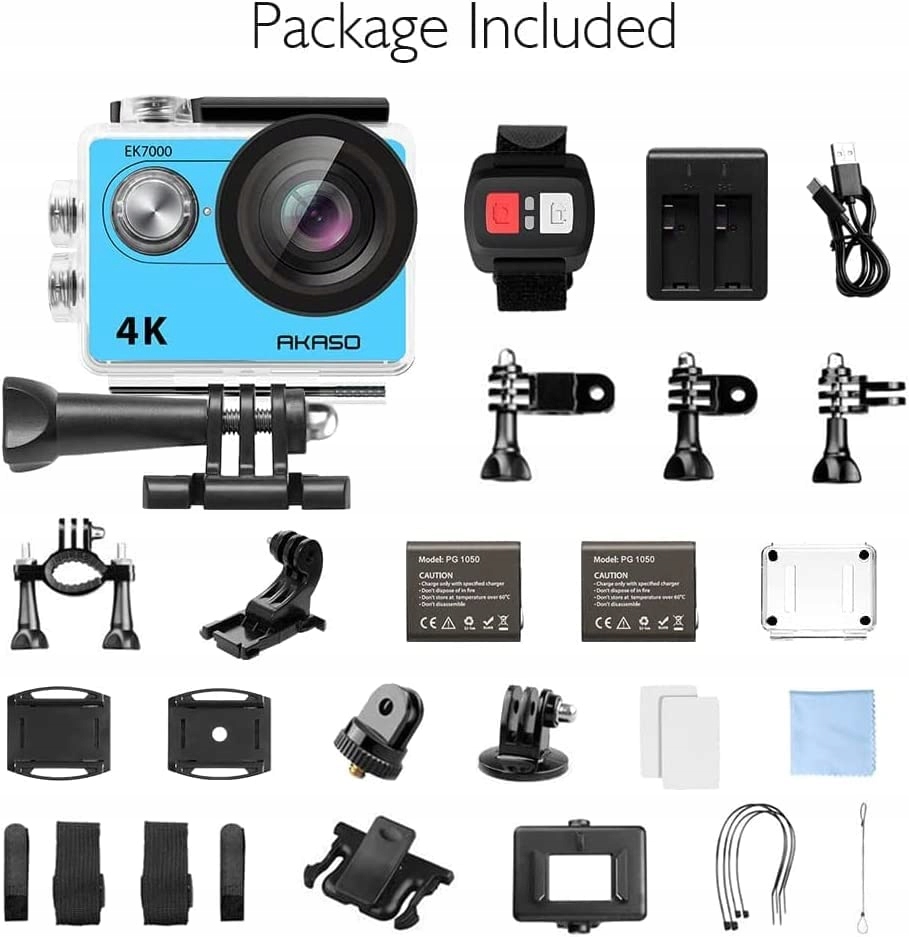 AKASO EK7000 4K 30FPS 170° 20MP WiFi Wodoodporna Kamera — miniatura 7