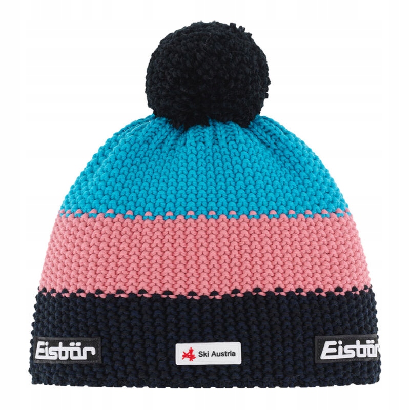Czapka Eisbar Star Pompon Ska Black Strawberry Azure 33140 450