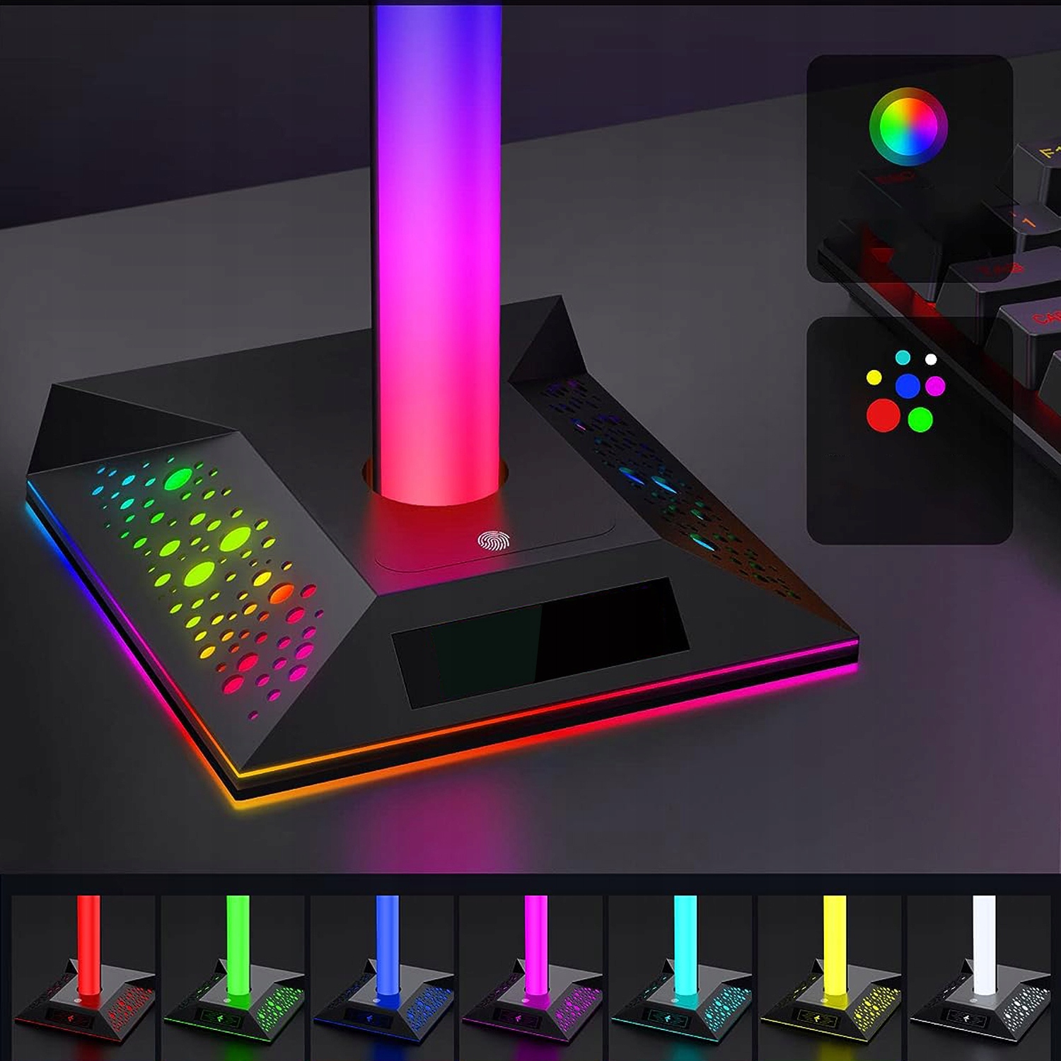 PODSTAWKA NA SŁUCHAWKI GAMINGOWE Z OŚWIETLENIEM RGB I PORTAMI USB EAN (GTIN) 667357269360