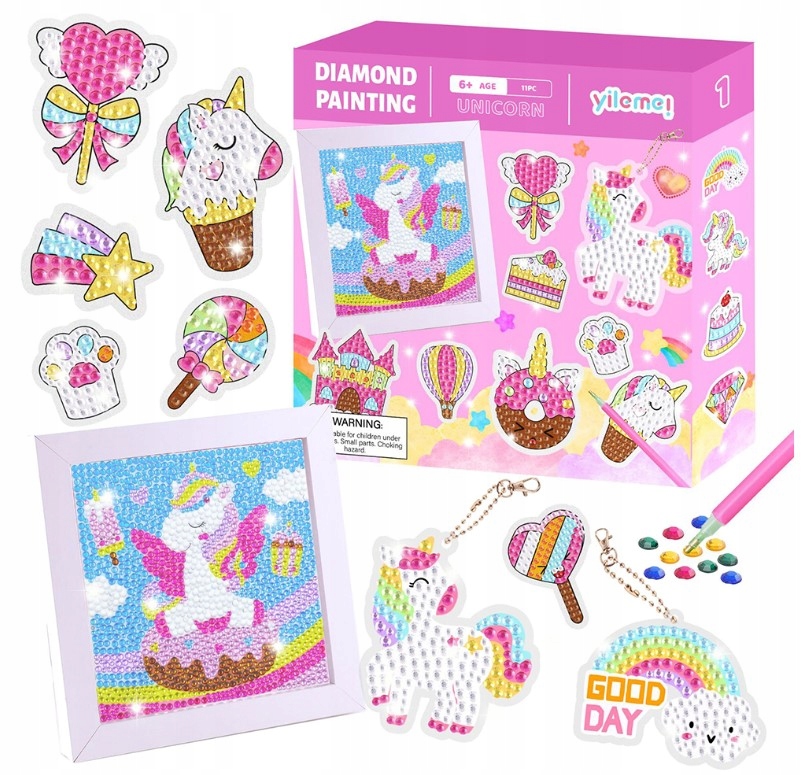

Haft Diamentowy Naklejki Zestaw XXL 27el. Unicorn
