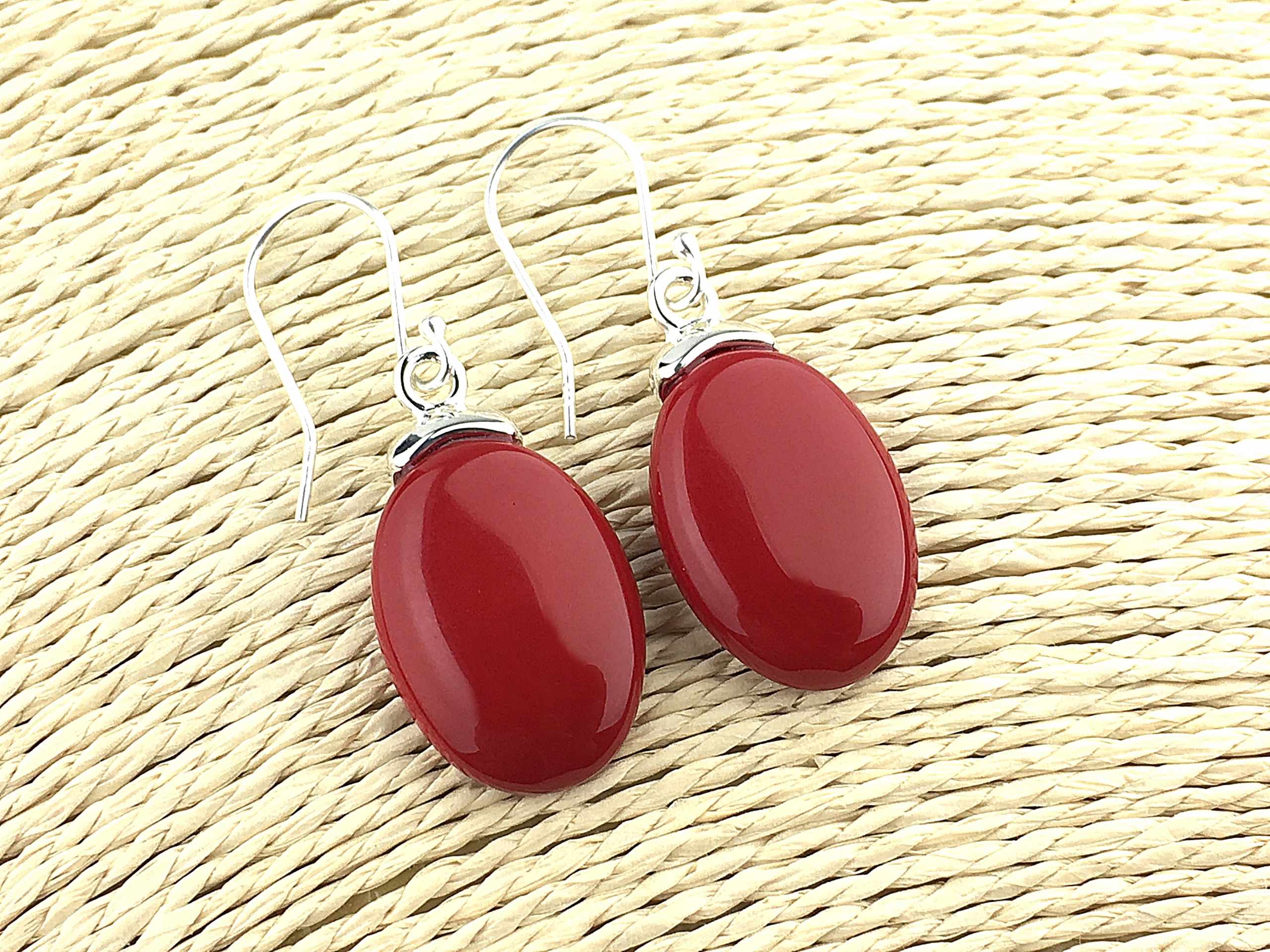 

kolczyki wiszące czerwone jabloneks pr.925 ametrix