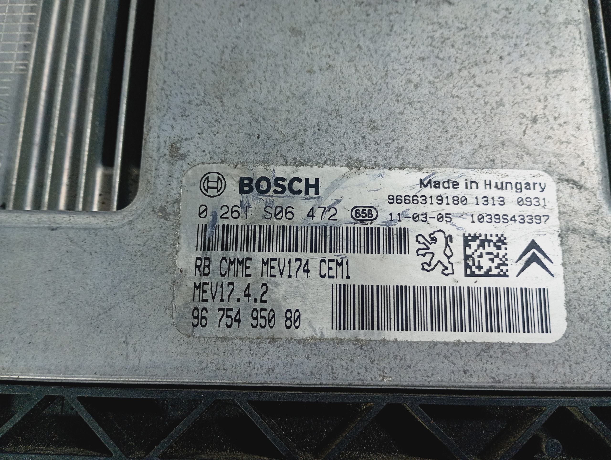 computer Centralina Motore OE 0261S06472 CITROEN C3 Picasso 1 e 08-15