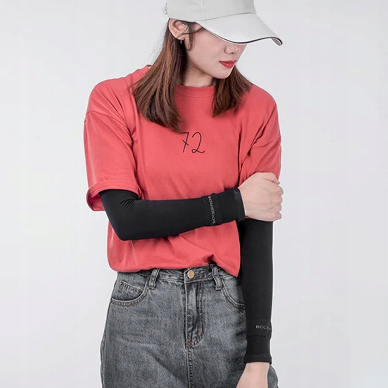 ROCKBROS 2x RĘKAW KOLARSKI 50SPF OCHRONNY RĘKAWKI NA ROWER BIEGANIA MTB Właściwości filtr UV oddychające szybkoschnące