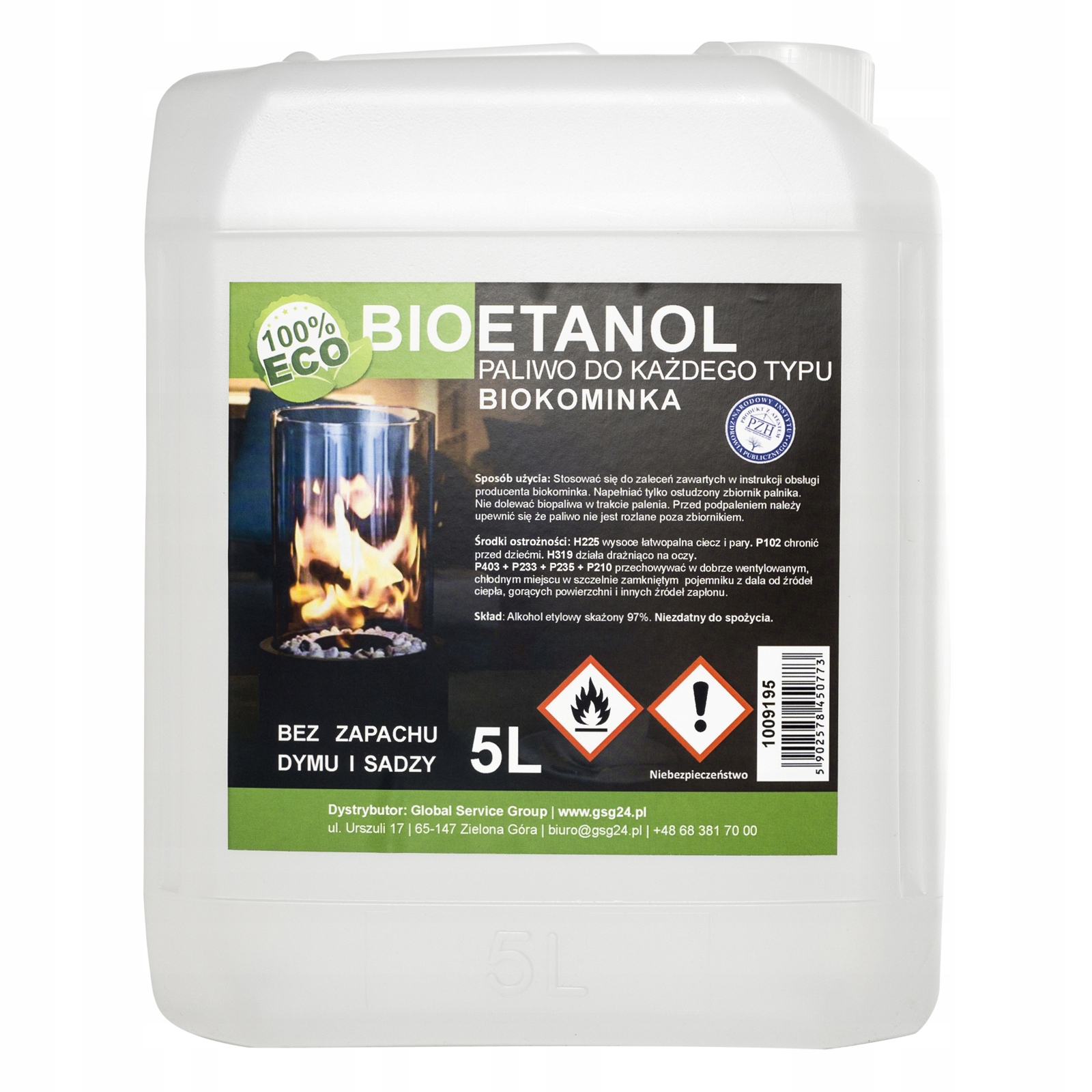 Bioalkohol bioethanol pro biokrb 5 l palivo ethanol balení 5 l