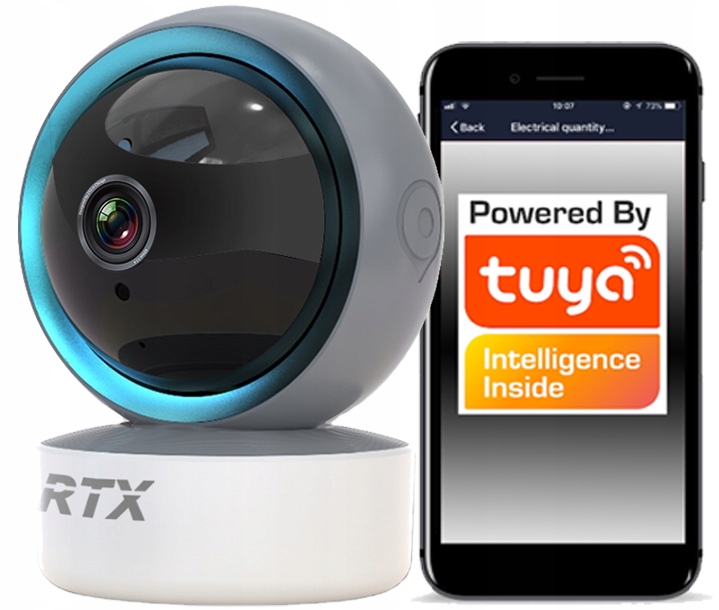 

Kamera Rtx 3MPX P2P WiFi Śledzenie Podsłuch Tuya