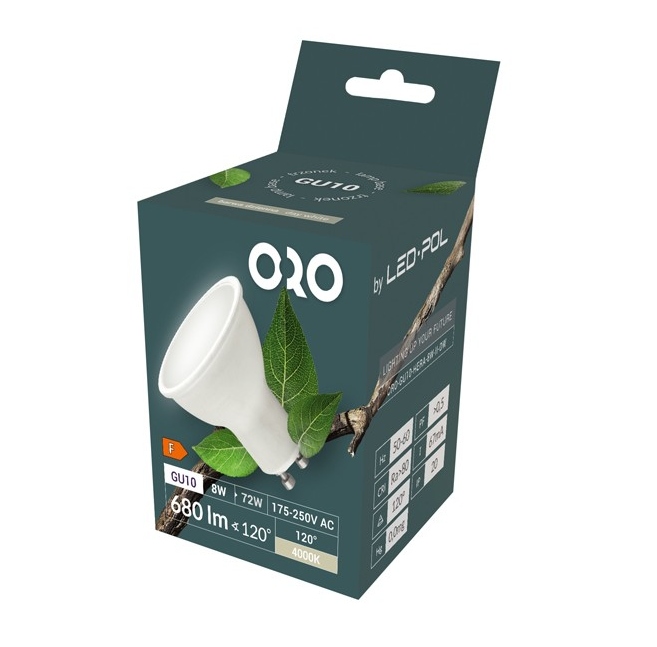 

Żarówka Led 8W GU10 ORO-GU10-HERA-8W-II