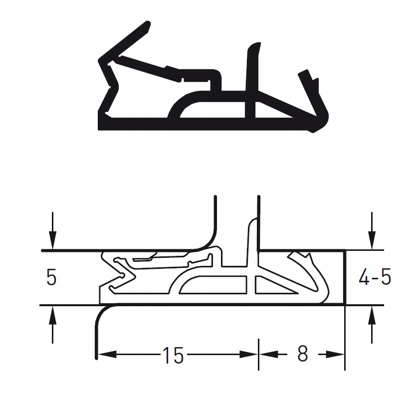 Uszczelka do okien drzwi drewnianych S-7672 BRĄZ Kod producenta S-7672