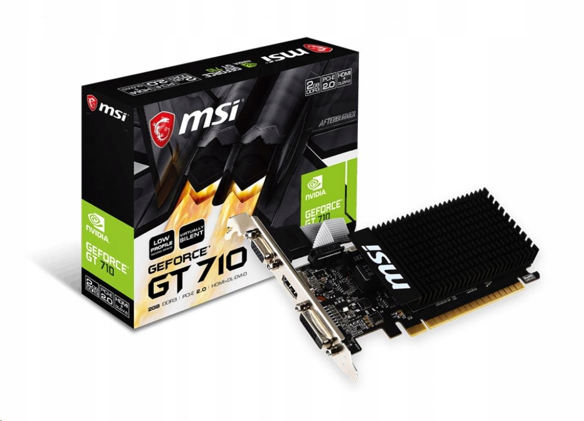 Msi Vga Nvidia GeForce Gt 710 2GD3H Lp, 2G DDR3, 1xHDMI, 1xVGA, 1xDVI…