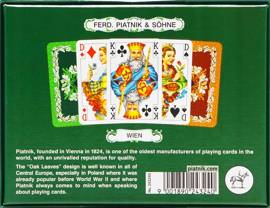 KARTY PIATNIK LIŚCIE DĘBU 2 talie Nazwa 2 talie Liście dębu