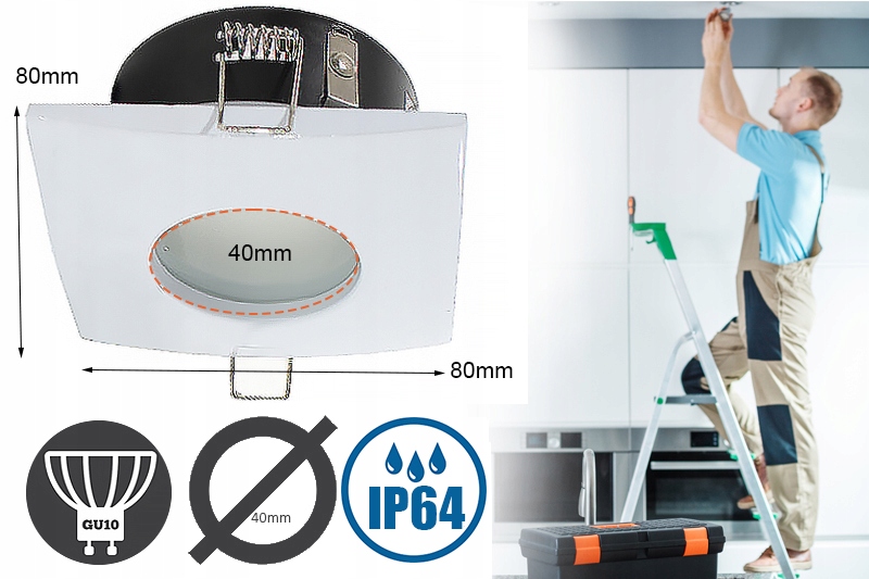 4x OPRAWKA SUFITOWA METALOWA DO ŻARÓWEK LED EAN (GTIN) 5904194684365