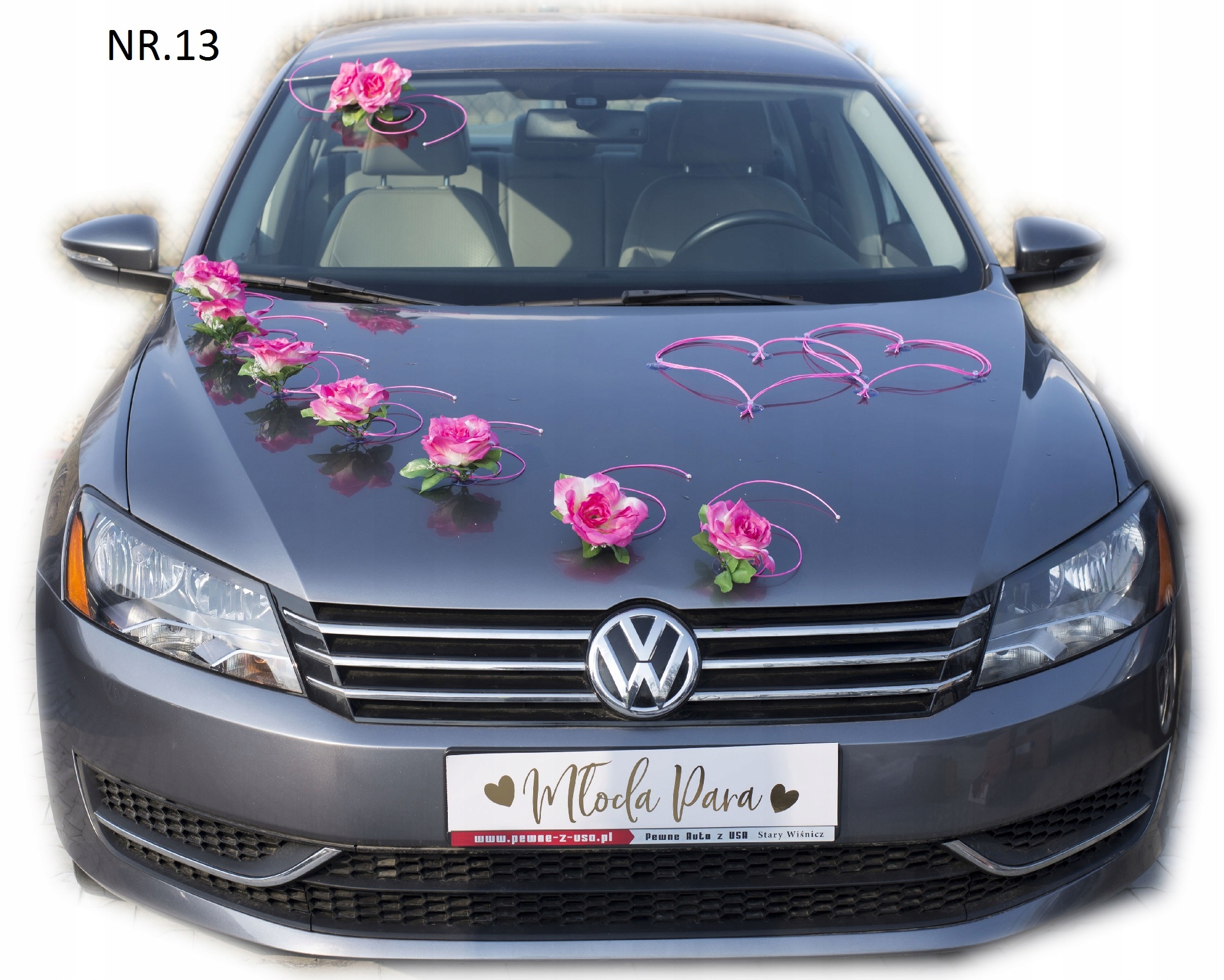 Růžová Dekorace/ozdoba na auto Č. 013