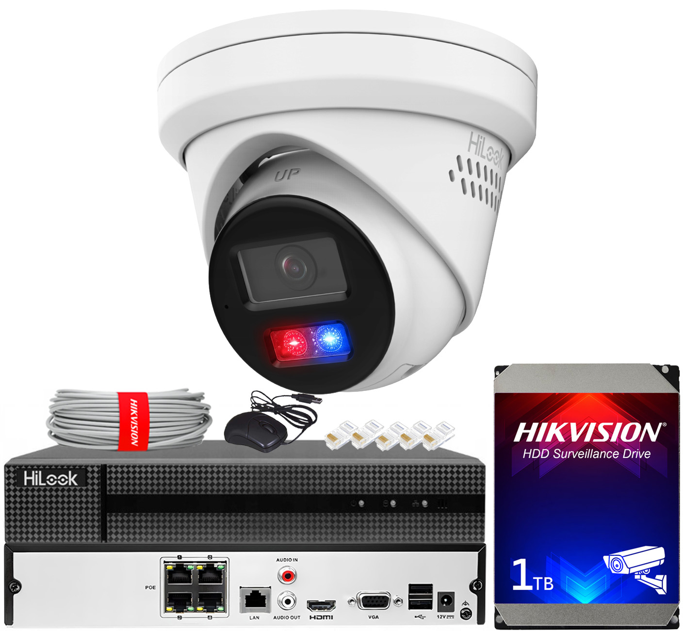 Sada pro monitorování Ip 6MPX Kamera IPC-T260HAP-LUF/SL HiLook Rekordér