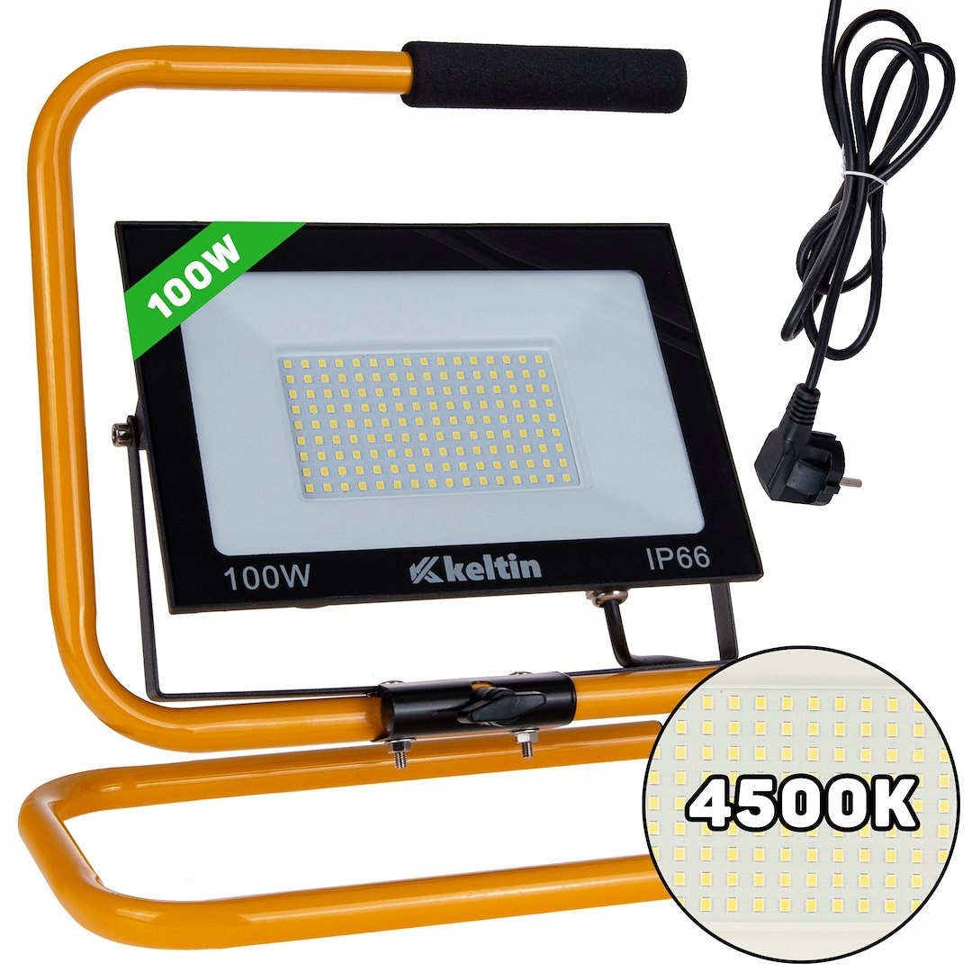 Led Zářič 100 W Se Stavebním Stativem A Kabelem – Barva Bílá Neutr