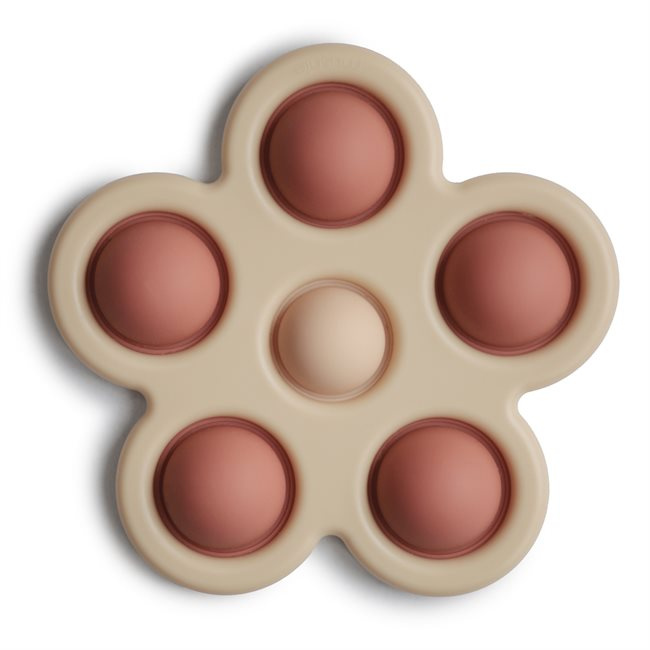 

Mushie Kwiatek Press Toy Rose/Blush/Shifting Sand