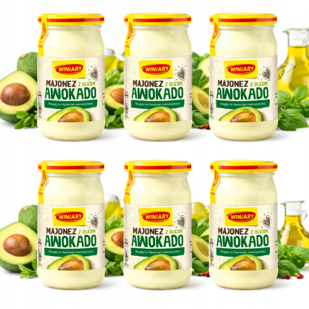 Winiary Majonéza s avokádovým olejem 6 x 300 ml na jídlo