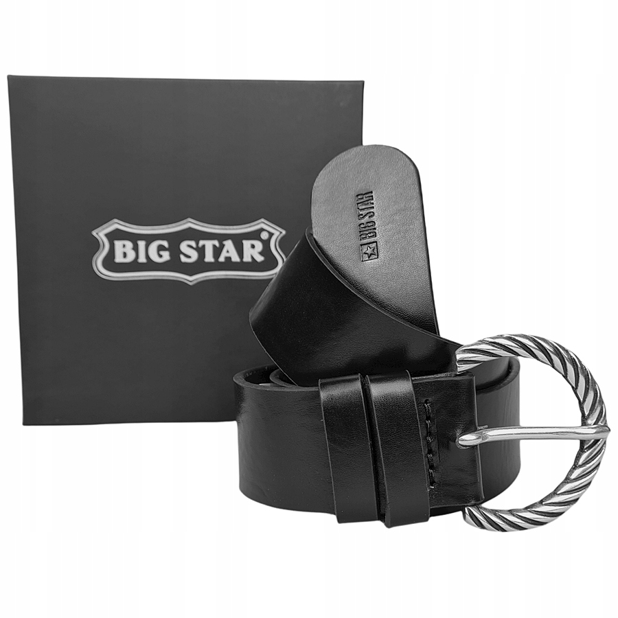 

Pasek Big Star damski czarny skórzany II675001 90