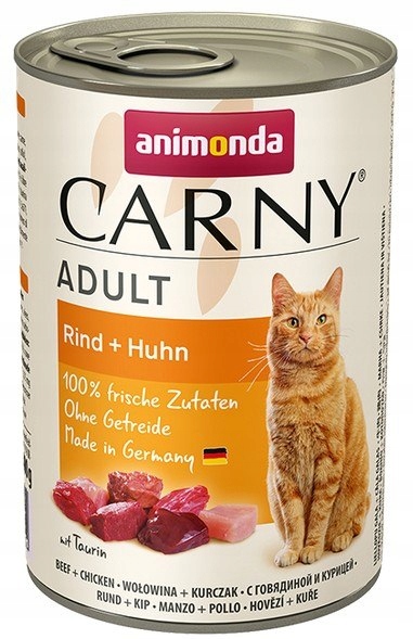 Levně 7X Animonda Cat Carny Adult hovězí a kuřecí maso 400 g