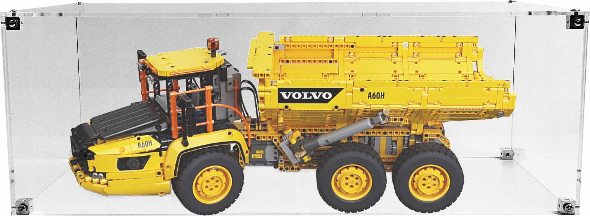 Vitrína Drewlandia pro stavebnici Lego 42114 Kloubový vozík Volvo 6x6