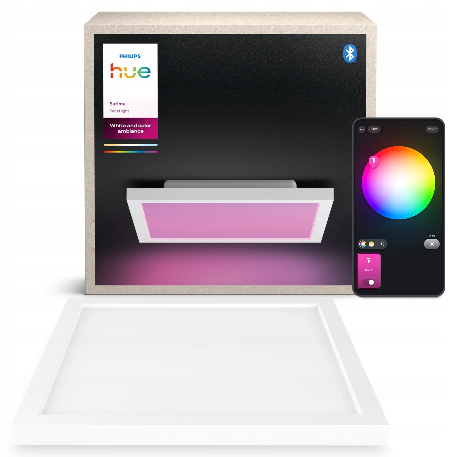 Led panel Stropná lampa 30x30 White and Color Ambiance Surimu Philips Hue