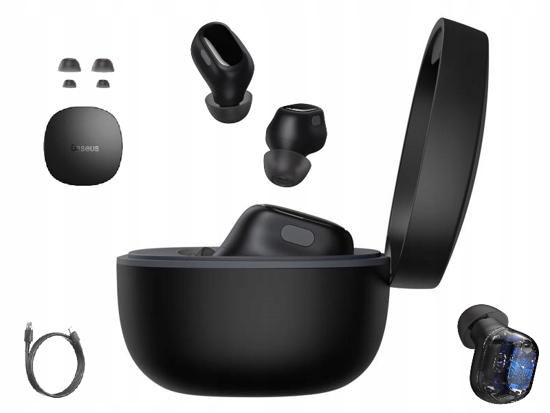 Słuchawki bezprzewodowe dokanałowe Baseus Encok Upgraded Version Bt 5.3