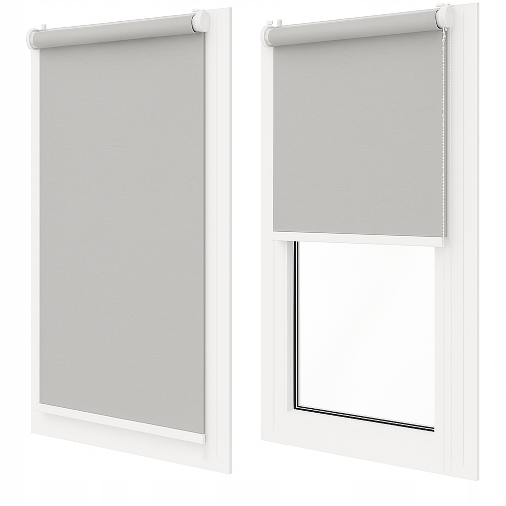 ROLETA GŁADKA 72x150 CM Z NAPINACZEM NA WYMIAR – PÓŁ ZACIEMNIAJĄCA