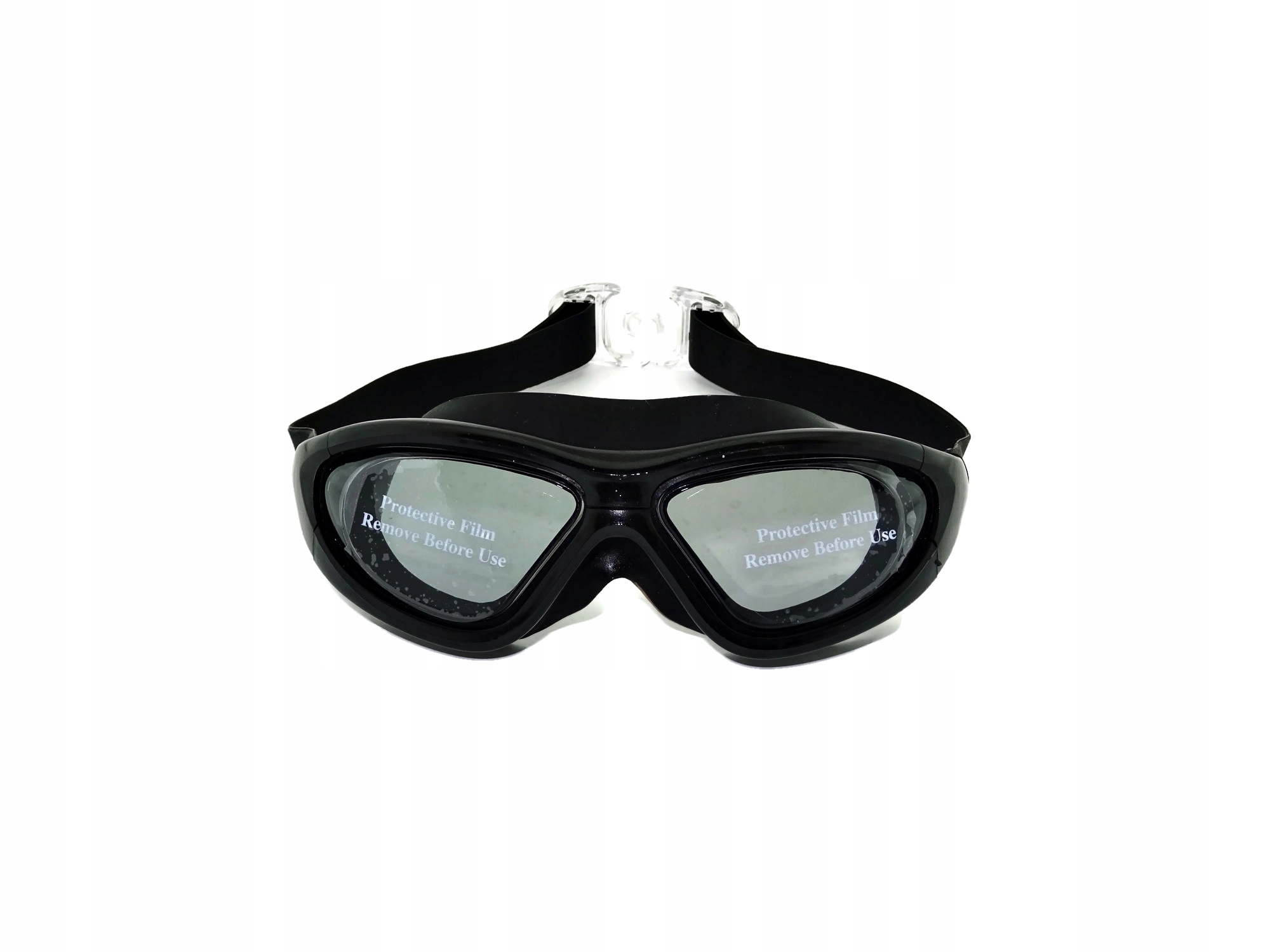 Gogle okulary do pływania na basen czarne pływackie unisex regulowane