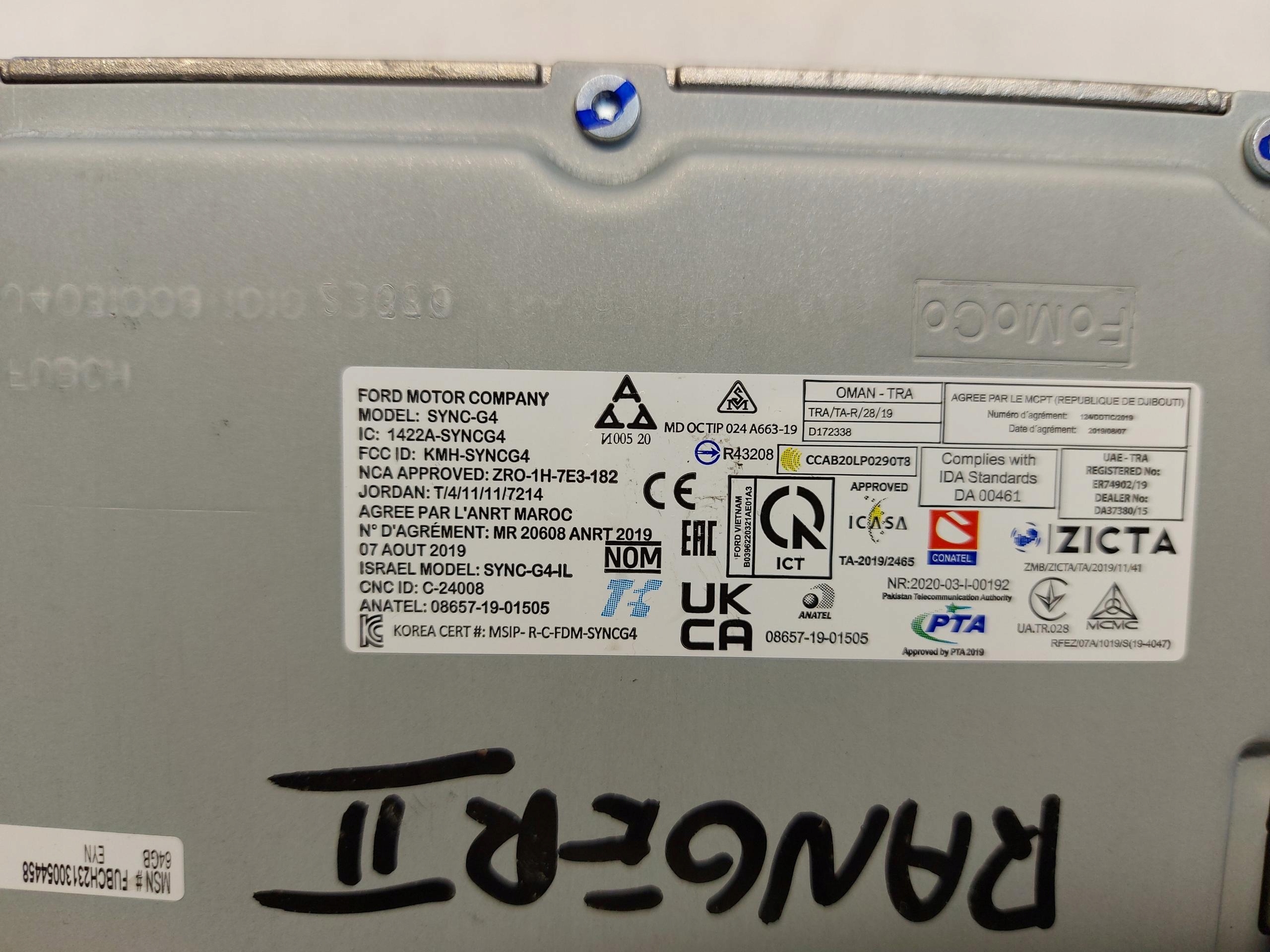 Ford Ranger VI 6 2024r module control unit navigation devices PU5T-14G670-EYN