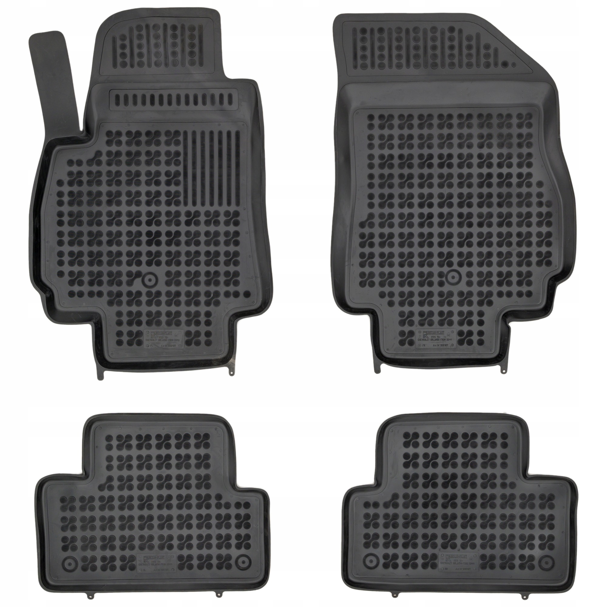 Gumové korytové koberce Chevrolet Orlando od roku 2010