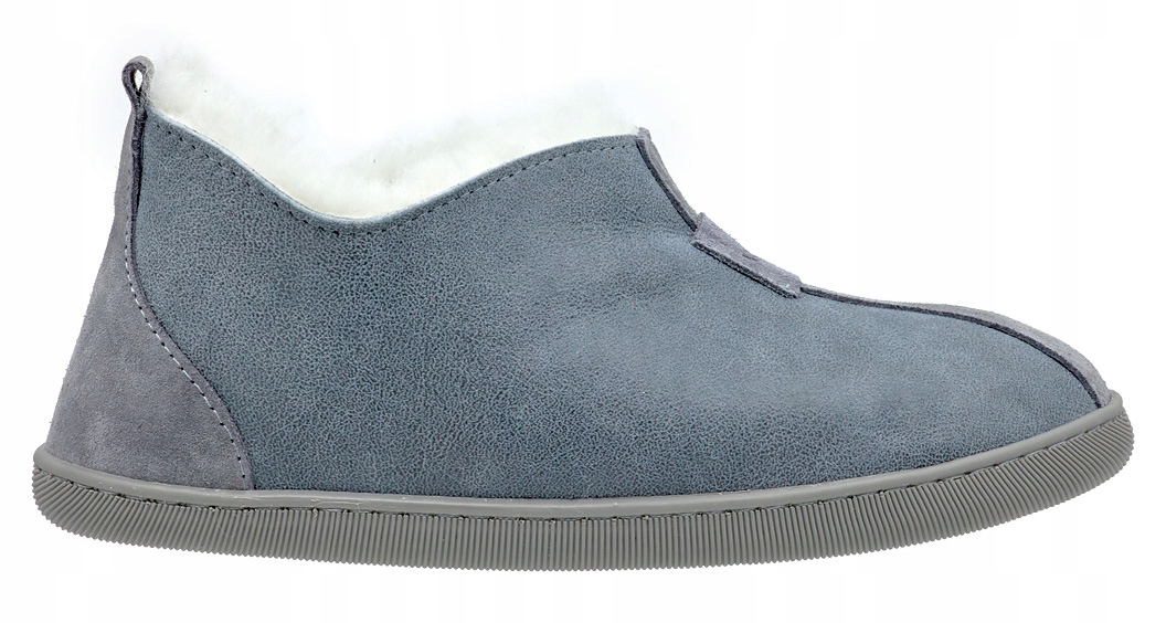 Dámské pantofle Horalské Pantofle Bambosze Vlněné teplé Popiel Bílé r40