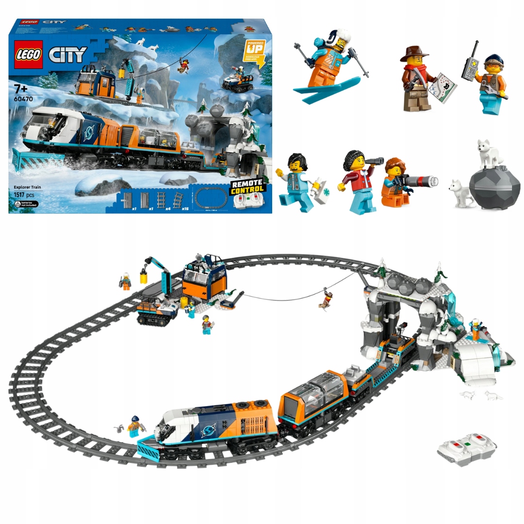 Lego City 60470 Polární expres arktických objevitelů Vlak na koleje