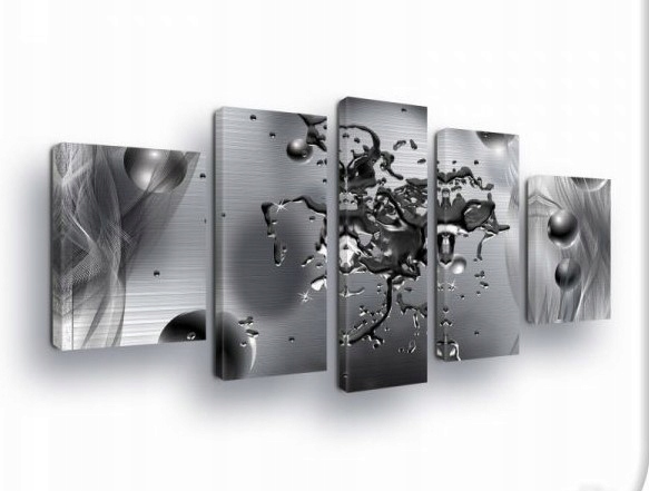 Obraz 170x100 Abstrakcia moderný metalické kvapky textúra pohyb štýl