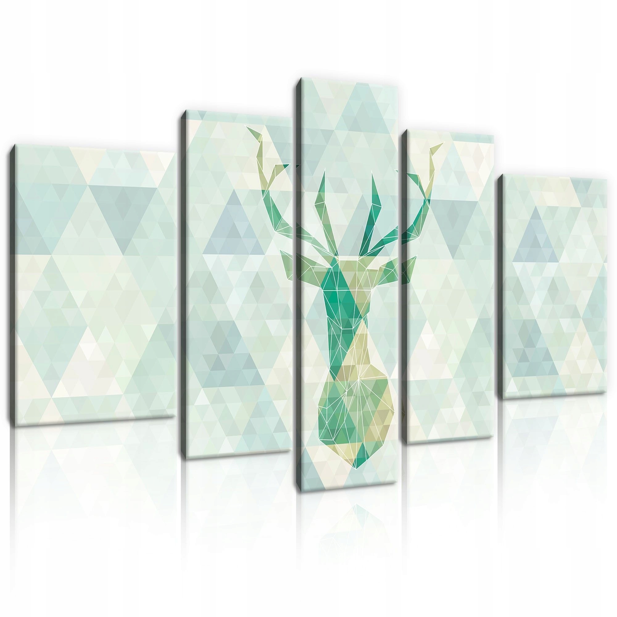 Obraz 170x100 modulárna abstrakcia jeleň geometrický škandinávsky štýl