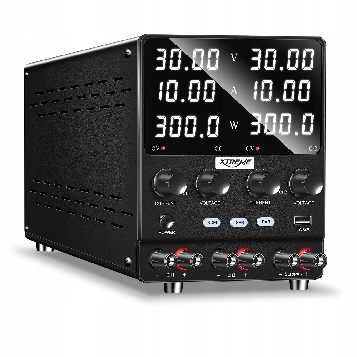 Laboratórny Zdroj 2x 30V 10A Regulovateľný Servisový Precízny Usb 5V 2A