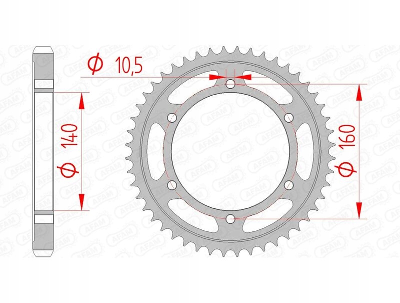 Zadné koleso Afam Steel Standard 16701530 16701-45