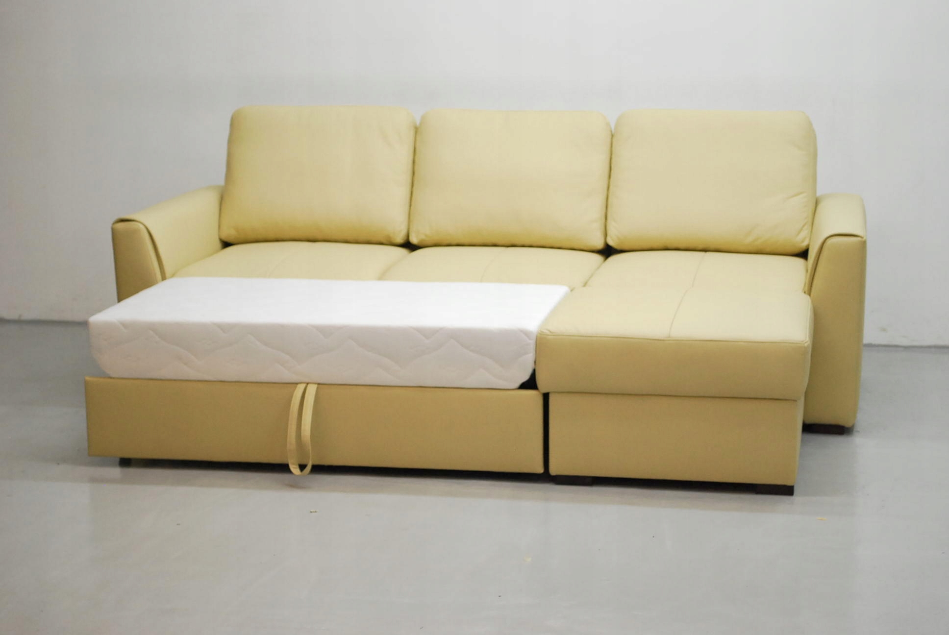 NAROŻNIK funkcja spania pojemnik rogówka SKÓRA NATURALNA 1100a, sofa kanapa Głębokość mebla 160 cm