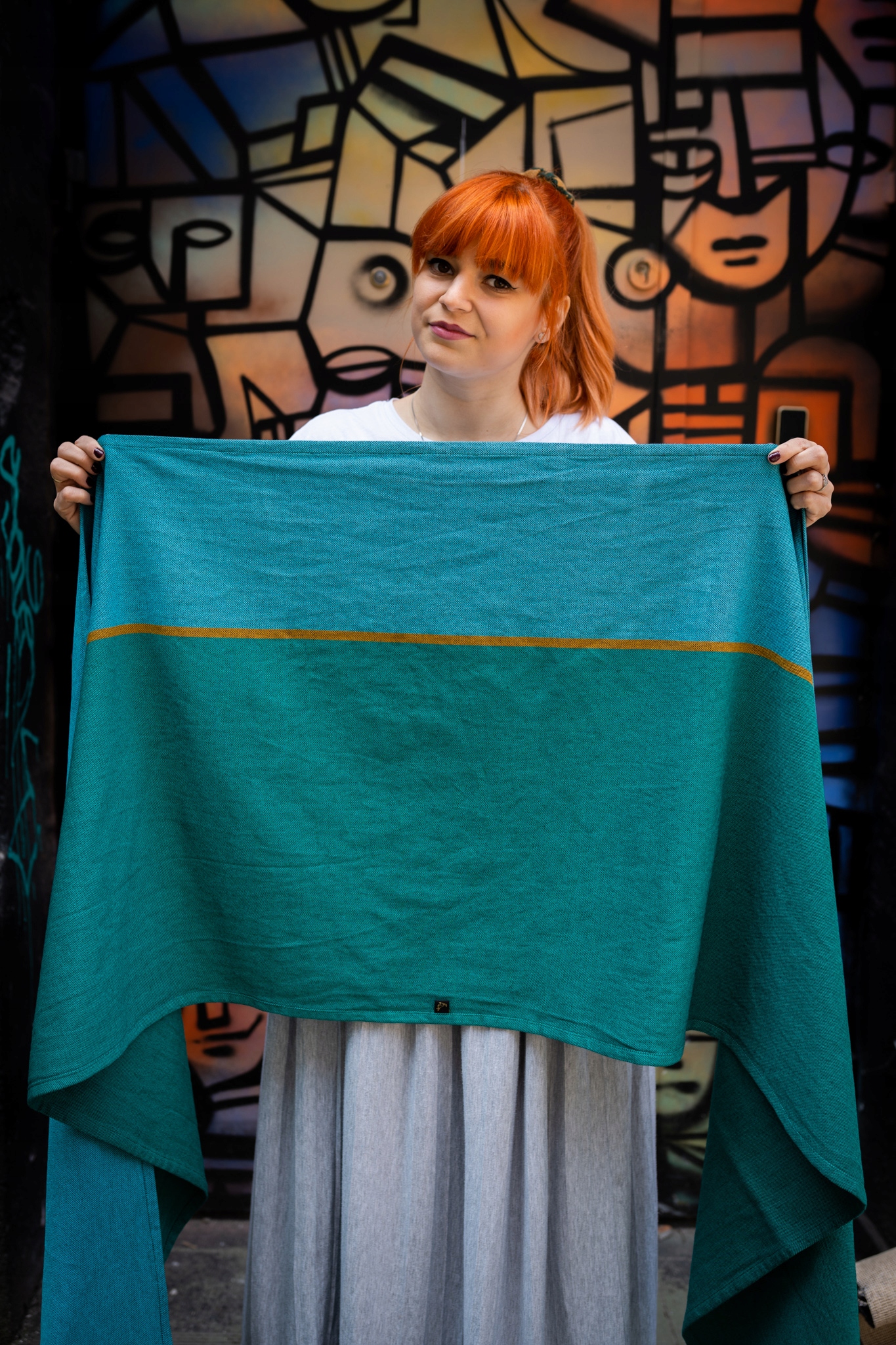 Chusta do noszenia dzieci KENHURU STRIPES AGAT 3,6 Długość 3.6 m