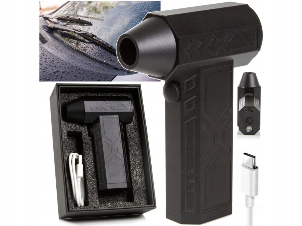 Aku mini turbo ventilátor s Led svítilnou. M88320